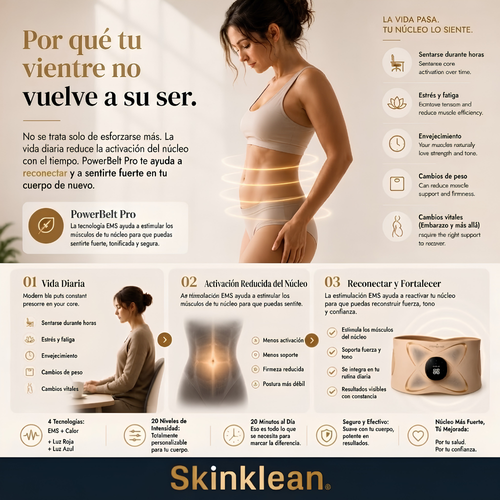 PowerBelt® | El Abdomen Firme que Querés, Sin Cambiar tu Rutina