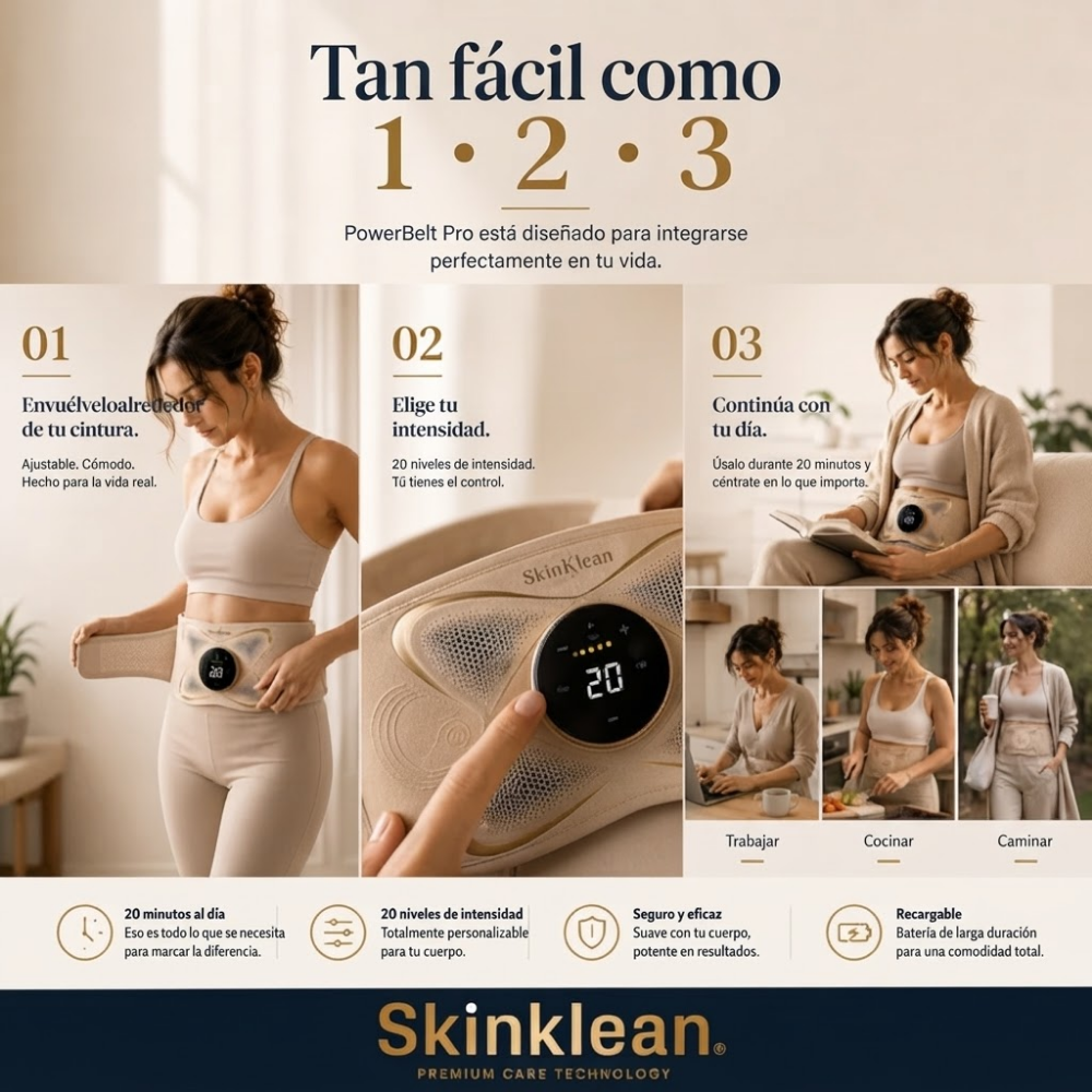 PowerBelt® | El Abdomen Firme que Querés, Sin Cambiar tu Rutina