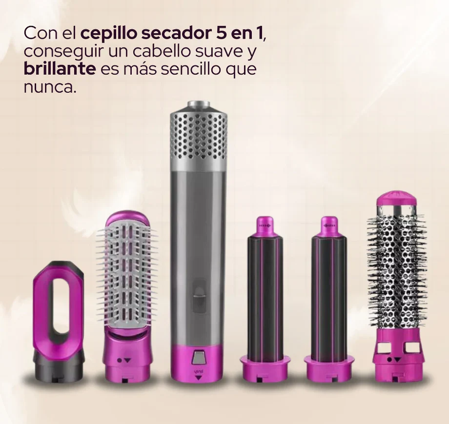 Cepillo Secador Total Pro™ 5 en 1 - Todo en un solo paso!